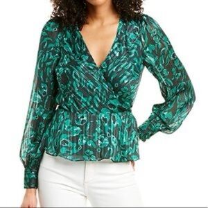 ALI & JAY Green and black Patterned Blouse